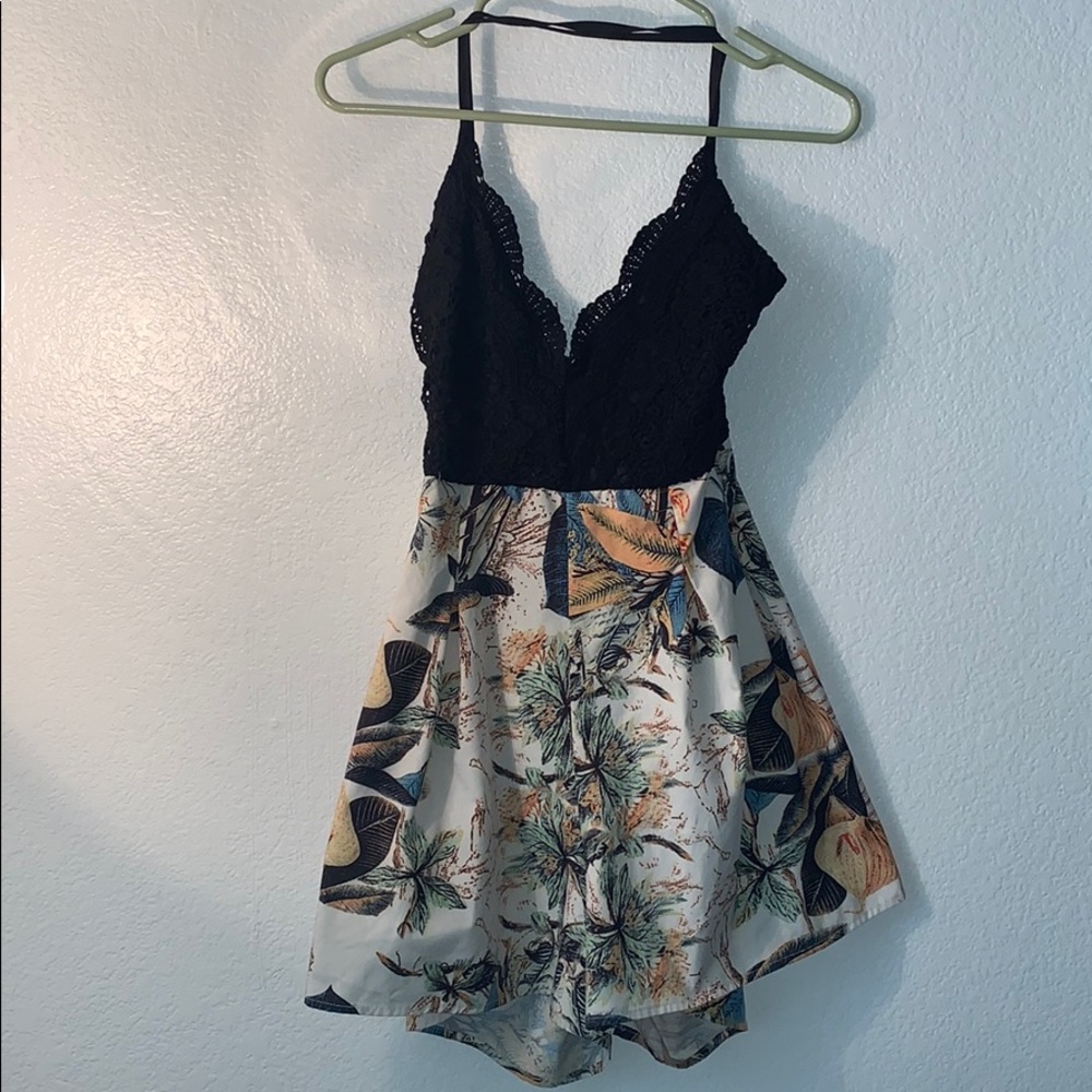 Cross back romper